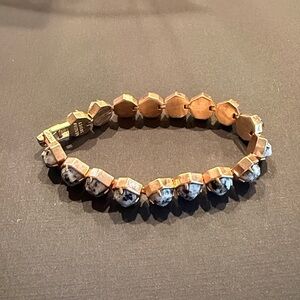 Kendra Scott Lace Link bracelet Rose Gold Tone With Grey Granite Stones